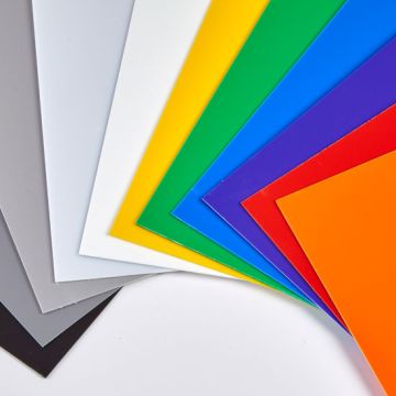 Coloured High Impact Polystyrene Sheets - 457 x 254mm - Mixed Packs
