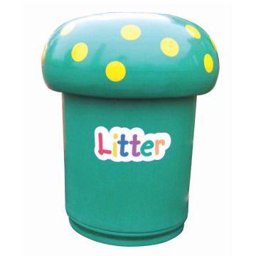 Mushroom Bin with Litter Letters & Spots (Each)