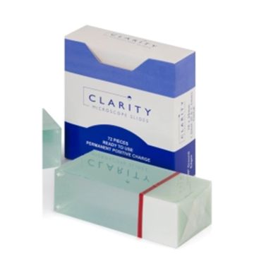 Clarity Microscope Slides-White-76x26mm-Pk 50
