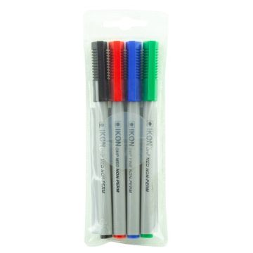 OHP Pens Non-Permanent (Medium) Wallet 4 Assorted