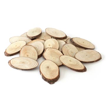 Rainbow Eco Play Natural Wood Oval Slices - Pack of 20