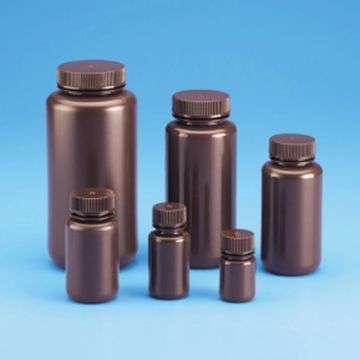 HDPE Bottle-Wide Neck-Amber-125ml-Pk 10