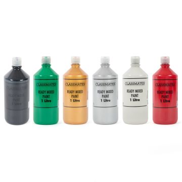 Classmates Ready Mixed Paint-1L-Pk 6-Christmas