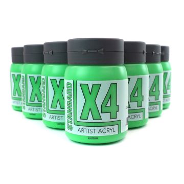 X4 Standard Acryl 500ml - Cadmium Green Hue Bulk Pack
