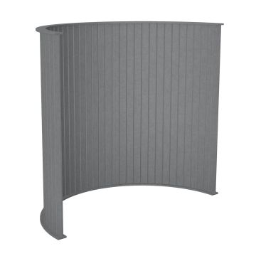 Koala Acoustic Sound Absorbing Floor Standing Partition Screens-Curve-Dark Grey