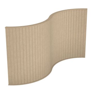 Koala Acoustic Sound Absorbing Floor Standing Screens-Wave-Natural