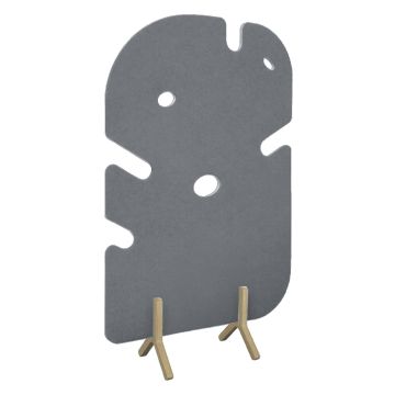 Koala Sound Absorbing Floor Standing Partition Screens H1200mm-Leaf-Dark Grey