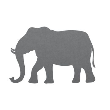 Koala Acoustic Playful Sound Absorbing Notice Display Boards-Elephant-Dark Grey