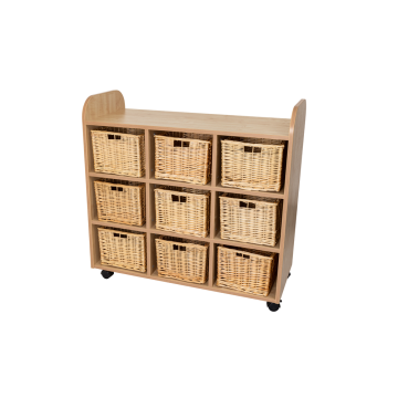 Maplescape 9 Basket Storage Unit - Maple