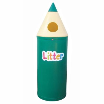Pencil Bin With 'Litter' Letters Midi: 52L Capacity