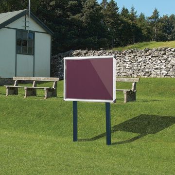 Shield Sunken Post M.ted Ext S.case 1050 x 1012mm - Aluminium Frame/Dark Wine