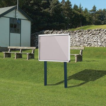 Shield Sunken Post M.ted Ext S.case 1050 x 1012mm - Aluminium Frame/Light Grey