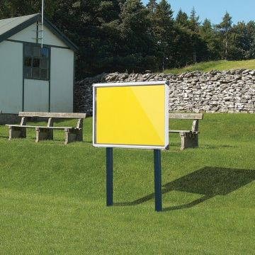 Shield Sunken Post M.ted Ext S.case 1050 x 1012mm - Aluminium Frame/Primrose Yellow