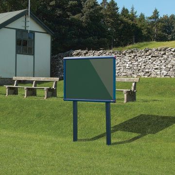 Shield Sunken Post M.ted Ext S.case 1050 x 1012mm - Blue Frame/Bottle Green