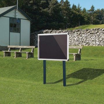 Shield Sunken Post M.ted Ext S.case 1050 x 752mm - Aluminium Frame/Black