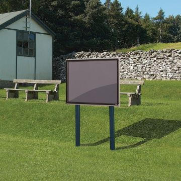 Shield Sunken Post M.ted Ext S.case 1050 x 752mm - Black Frame/Gunmetal