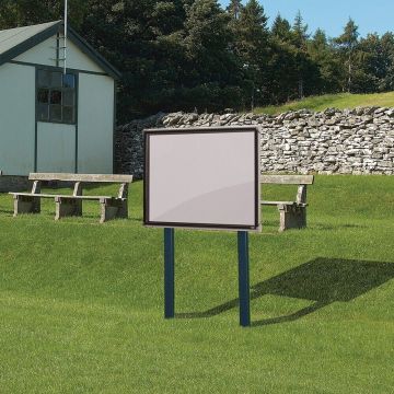 Shield Sunken Post M.ted Ext S.case 1050 x 752mm - Black Frame/Light Grey