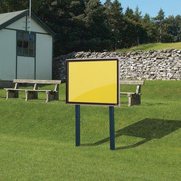 Shield Sunken Post M.ted Ext S.case 1050 x 752mm - Black Frame/Primrose Yellow