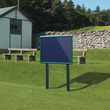 Shield Sunken Post M.ted Ext S.case 1050 x 752mm - Green Frame/Ink Navy