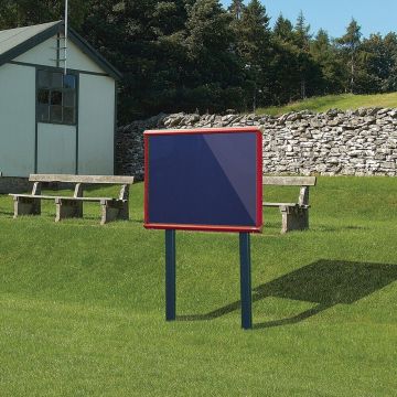 Shield Sunken Post M.ted Ext S.case 1050 x 752mm - Red Frame/Ink Navy