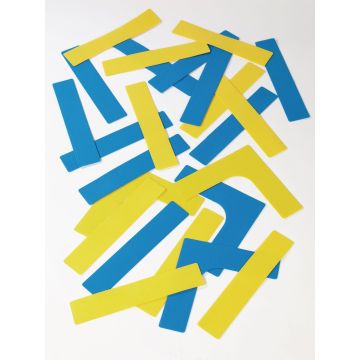 Throw Down Line and Corner Set - Blue/Yellow - Pack of 24