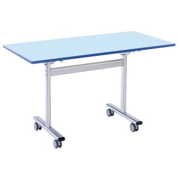 Flip Top Rectangular Table 1200x600mm - Soft Blue - Blue