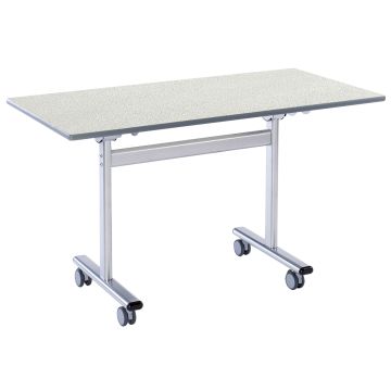 Flip Top Rectangular Table 1200x600mm - Grey - Charcoal