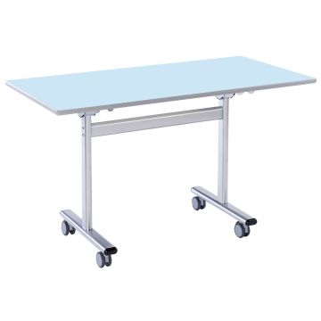 Flip Top Rectangular Table 1200x600mm Soft Blue Light Grey