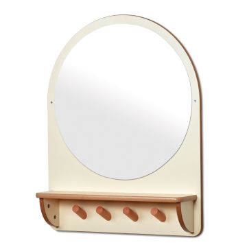 Millhouse Wall Mirror with Hooks