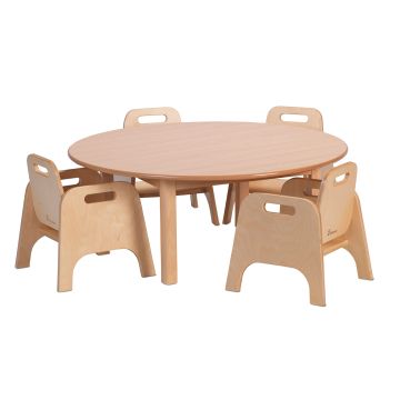 Millhouse Circular Table with 4 Sturdy Chairs- Table H400mm