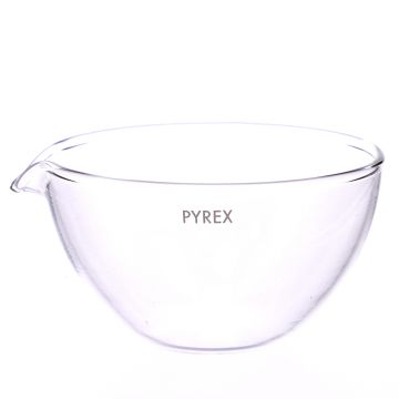 Pyrex® Flat Bottom Glass Evaporating Basin: 90ml- Pack of 10