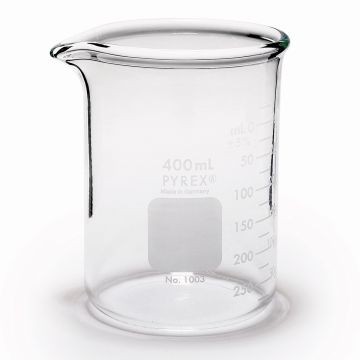 Pyrex HDuty Glass Beaker SquatForm - 400ml - Pack of 10