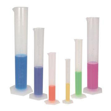 Polypropylene Measuring Cylinders - Mixed Volume - Pack of 6
