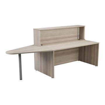 Reception Unit With Extension Grey Oak 1400mm