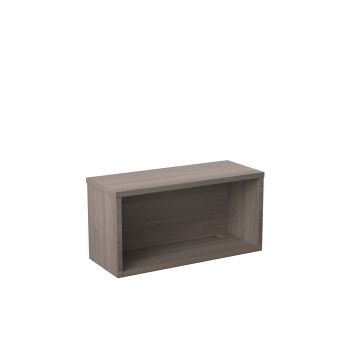 Mod Reception Furn Straight Top Grey Oak 800mm