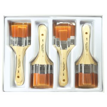 Royal & Langnickel Gold Taklon Large Area Brushes - Pk 12