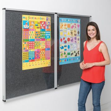 Resist-a-Flame Tamperproof Noticeboard 1200 x 2400mm - Charcoal