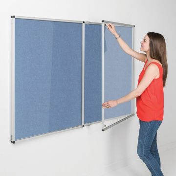 Resist-a-Flame Tamperproof Noticeboard 1200 x 2400mm - Light Blue