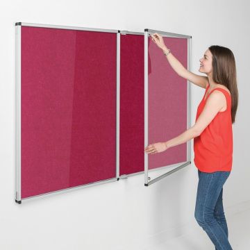 Resist-a-Flame Tamperproof Noticeboard 1200 x 2400mm - Raspberry