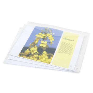 Rapesco Eco A3 Popper Wallet Clear - Pack of 5