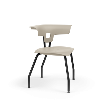 Ruckus 4 Leg Chair with Upholstery - Black Frame - Sand