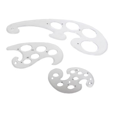 French Curves Set. Set of 3
