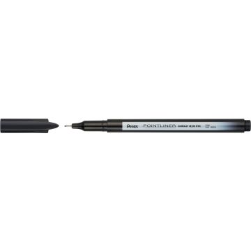 Pentel Pointliner Fineliner - Black - Pack of 12