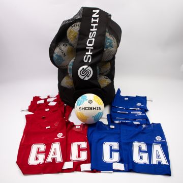 SHOSHIN Primary Netball Training Kit -  Red/Blue - Size 4