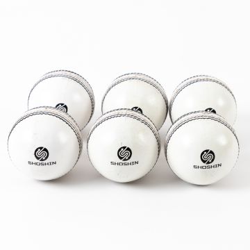 Cricket Ball - White - Senior(5.5oz) - Pack of 6/FREE BALL