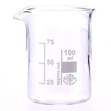 Simax Glass Beaker Squat Form - 100ml - Pack of 10