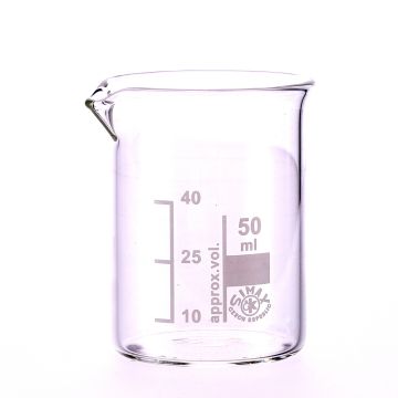Simax Glass Beaker Squat Form - 50ml - Pack of 10