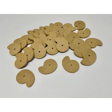 MDF Cams/5mm Hole Snail Pack of 30
