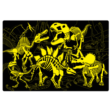 UNIVERSITY GAMES Double Puzzle - Glow In the Dark Dinos