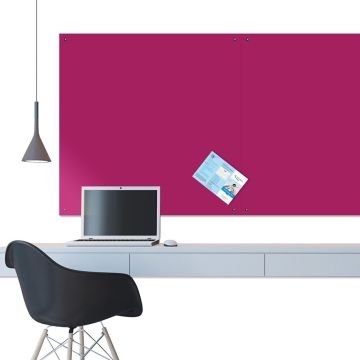 ColourPlus Unframed Felt Notiveboard 1200 x 1800mm - Magenta